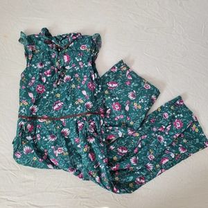 Janie & jack floral jumpsuit girls 8